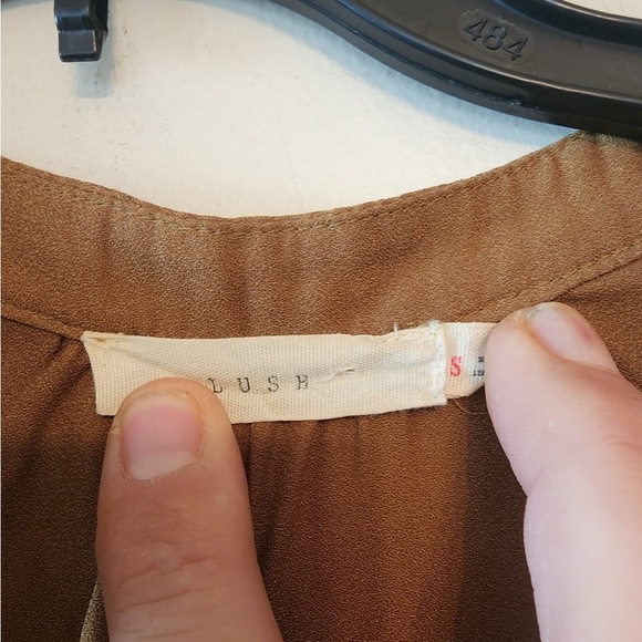 Lush brown dress top womens size small - Picture 3 of 3